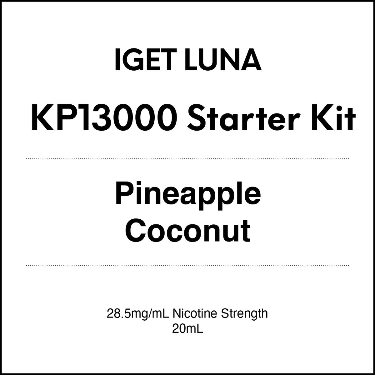 IGETLunaKP13000StarterKit-PineappleCoconut