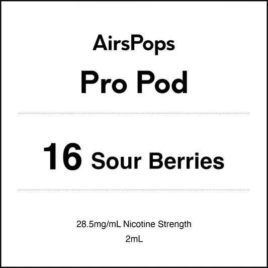 No.16SourBerriesAIRSCREAMAirsPopsPro2mlPods